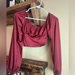 Maroon crop top